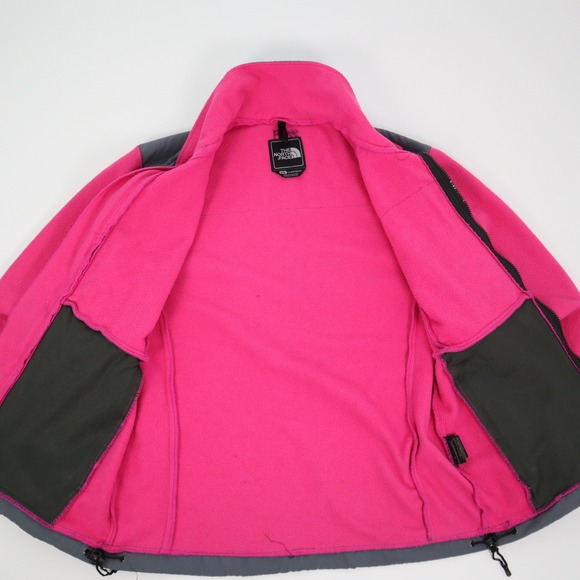 The North Face Fleece Jacket Pink Grey Zip Up Womens M - Picture 9 of 14